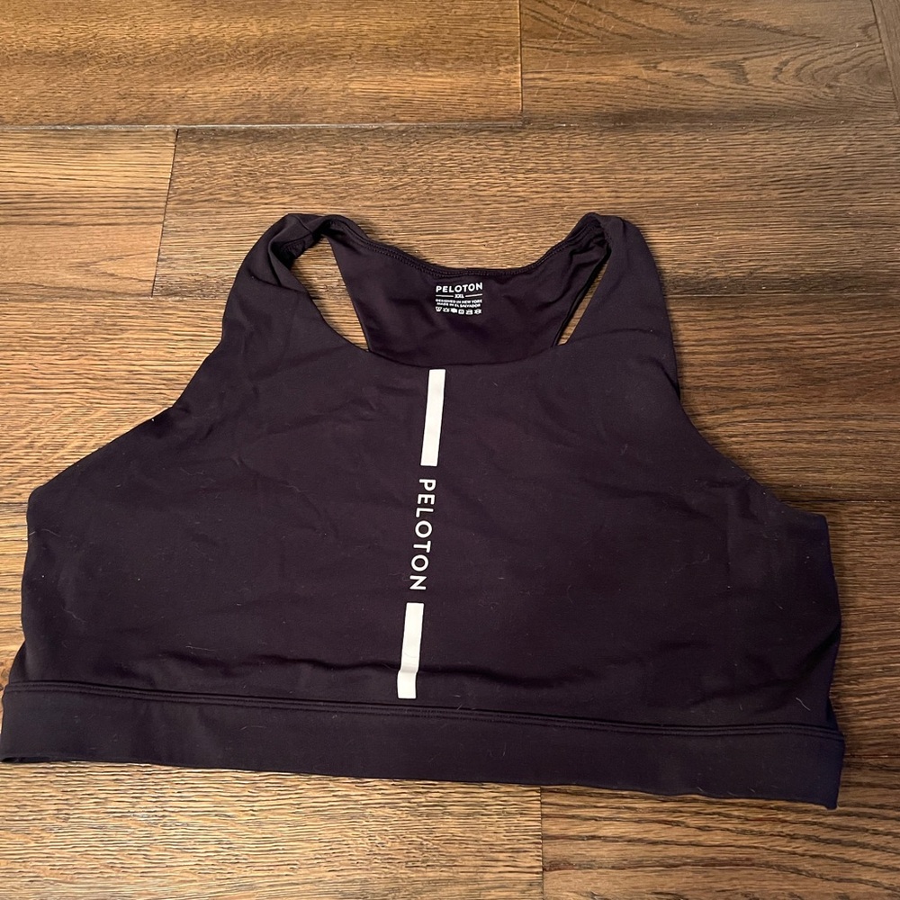 Black high neck peloton sports bra (no pads)